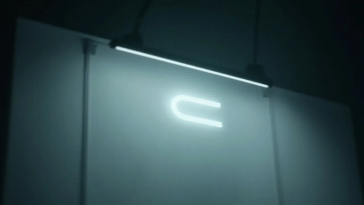 A clean whiteboard-style scene with a single glowing diagram arrow.