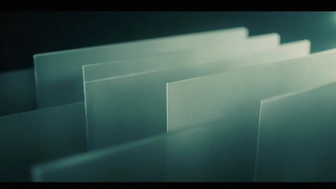 Overlapping soft-glow subtitle bars on a dark background.